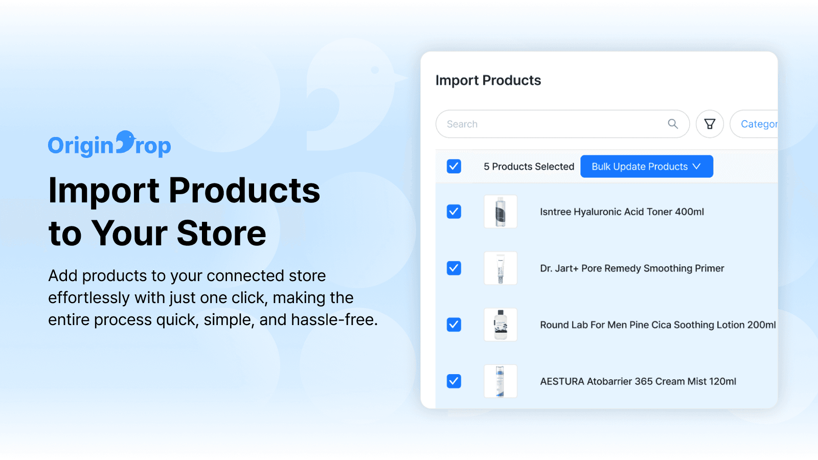 Import products to your store