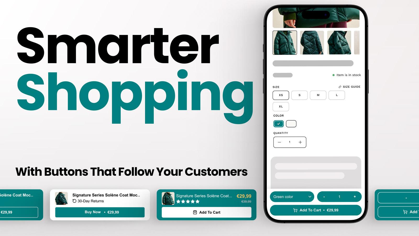 Sticky cart bar for Shopify – mobile-optimized design