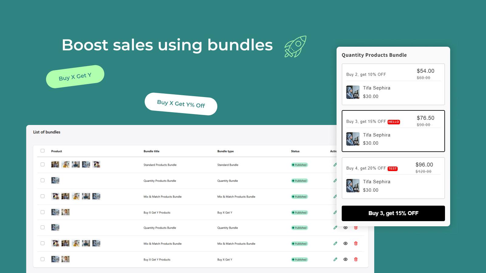 Build fixed and mix & match product bundles easily