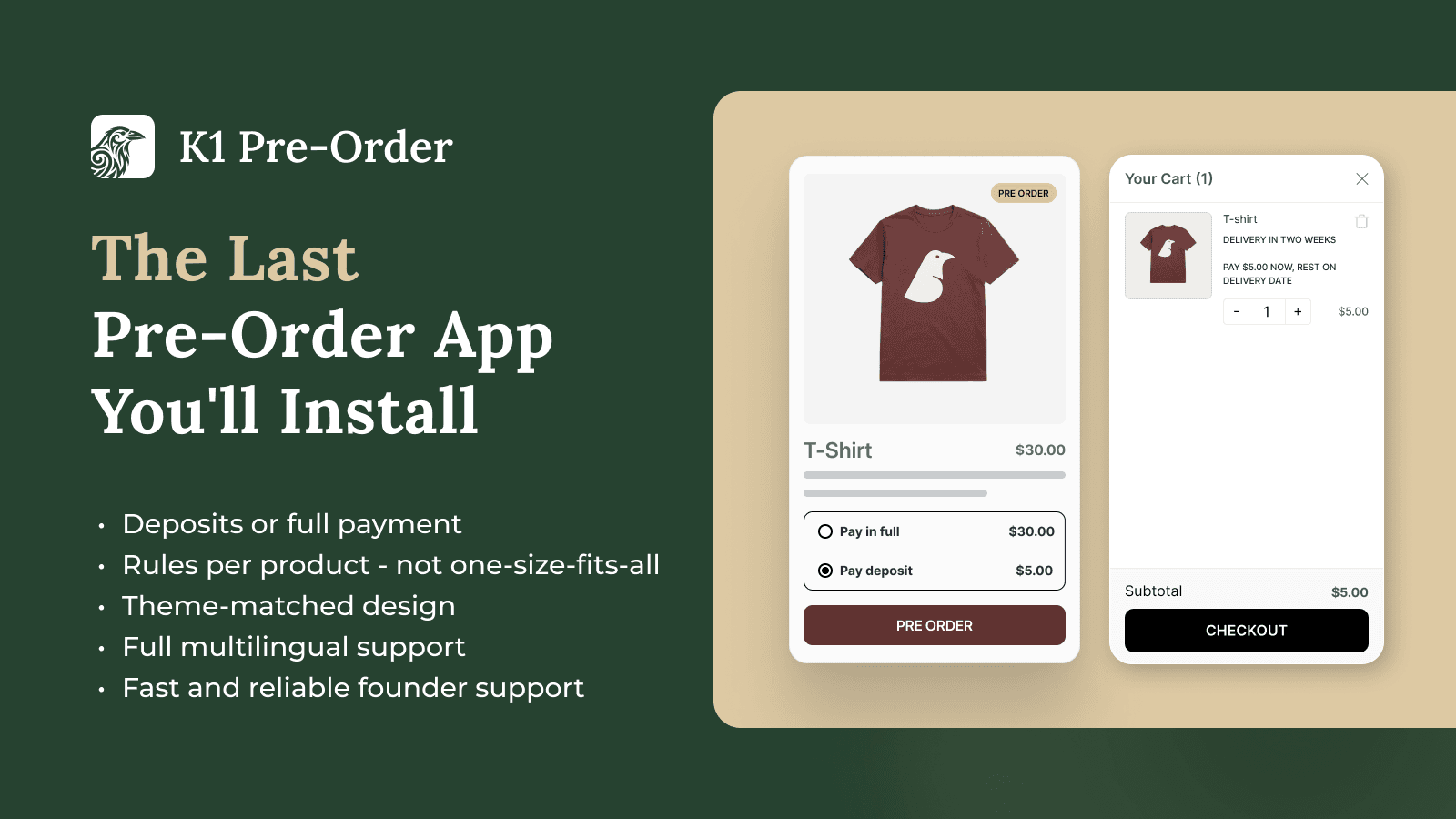 k1 pre order manager