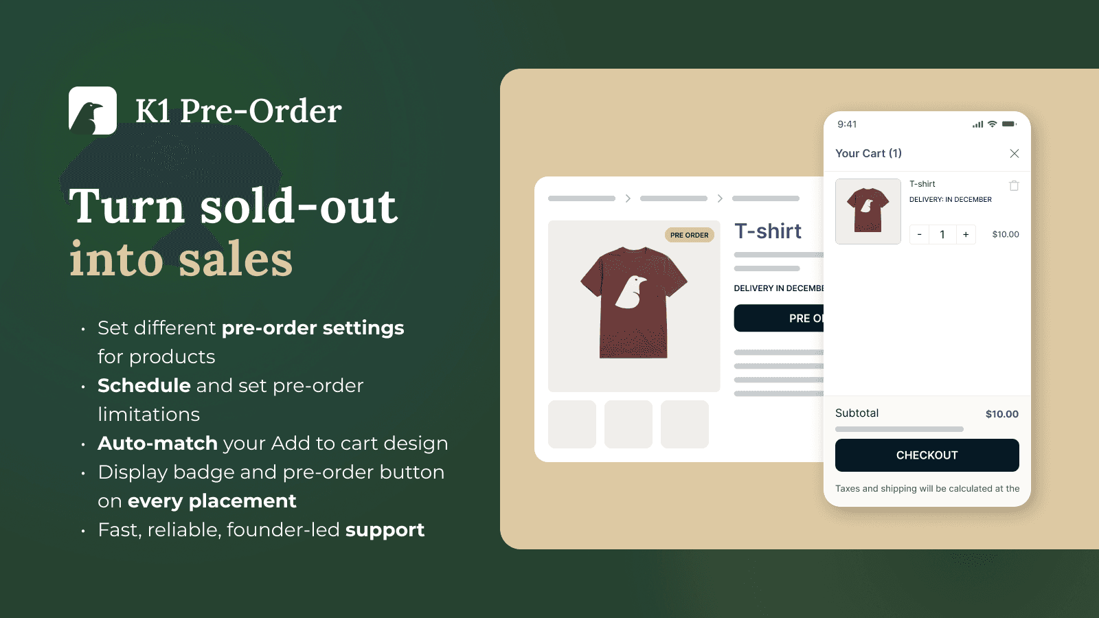 k1 pre order manager