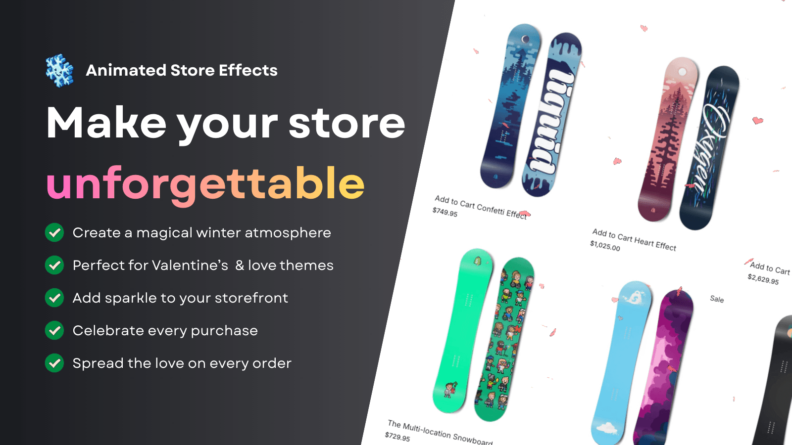 Animated Store Effects for Shopify Stores