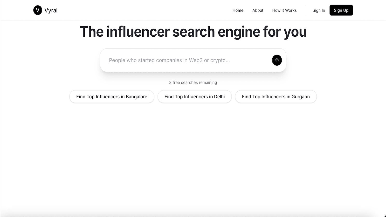 Influencer search engine