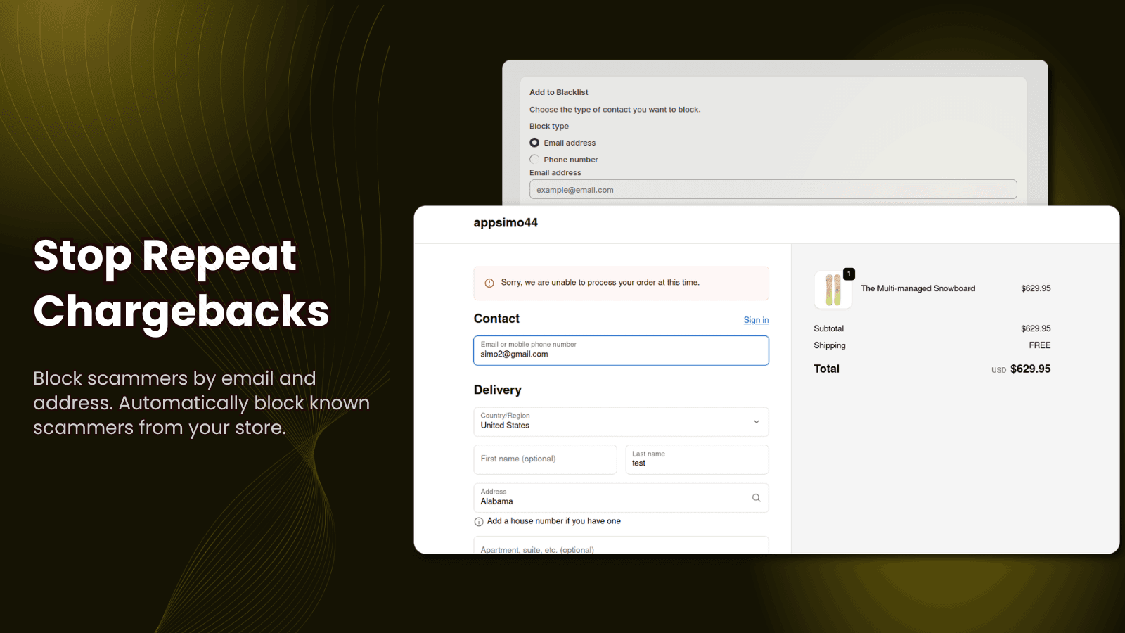 Stop repeat chargeback buyers