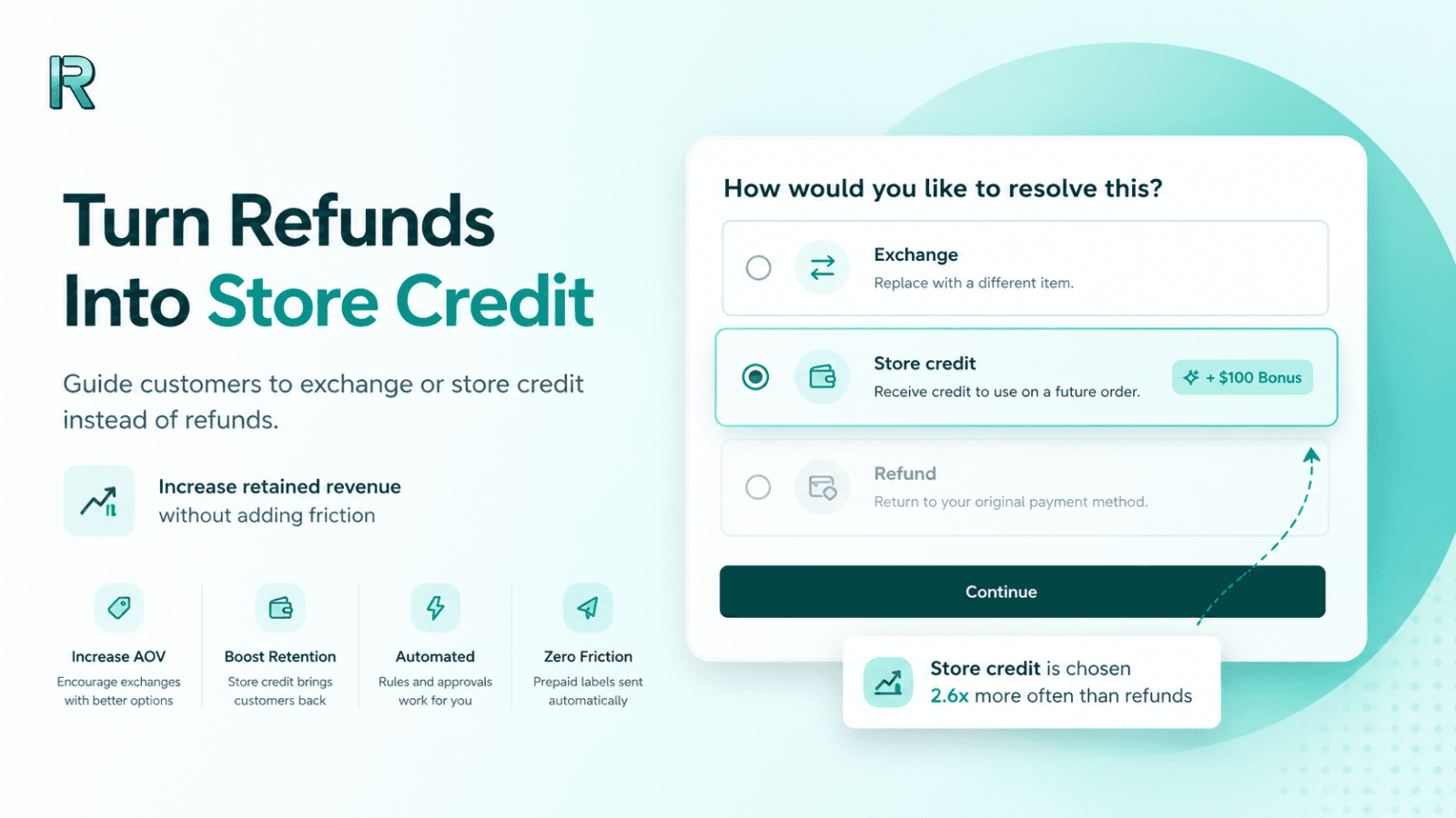 Branded Shopify return portal for exchanges and refunds