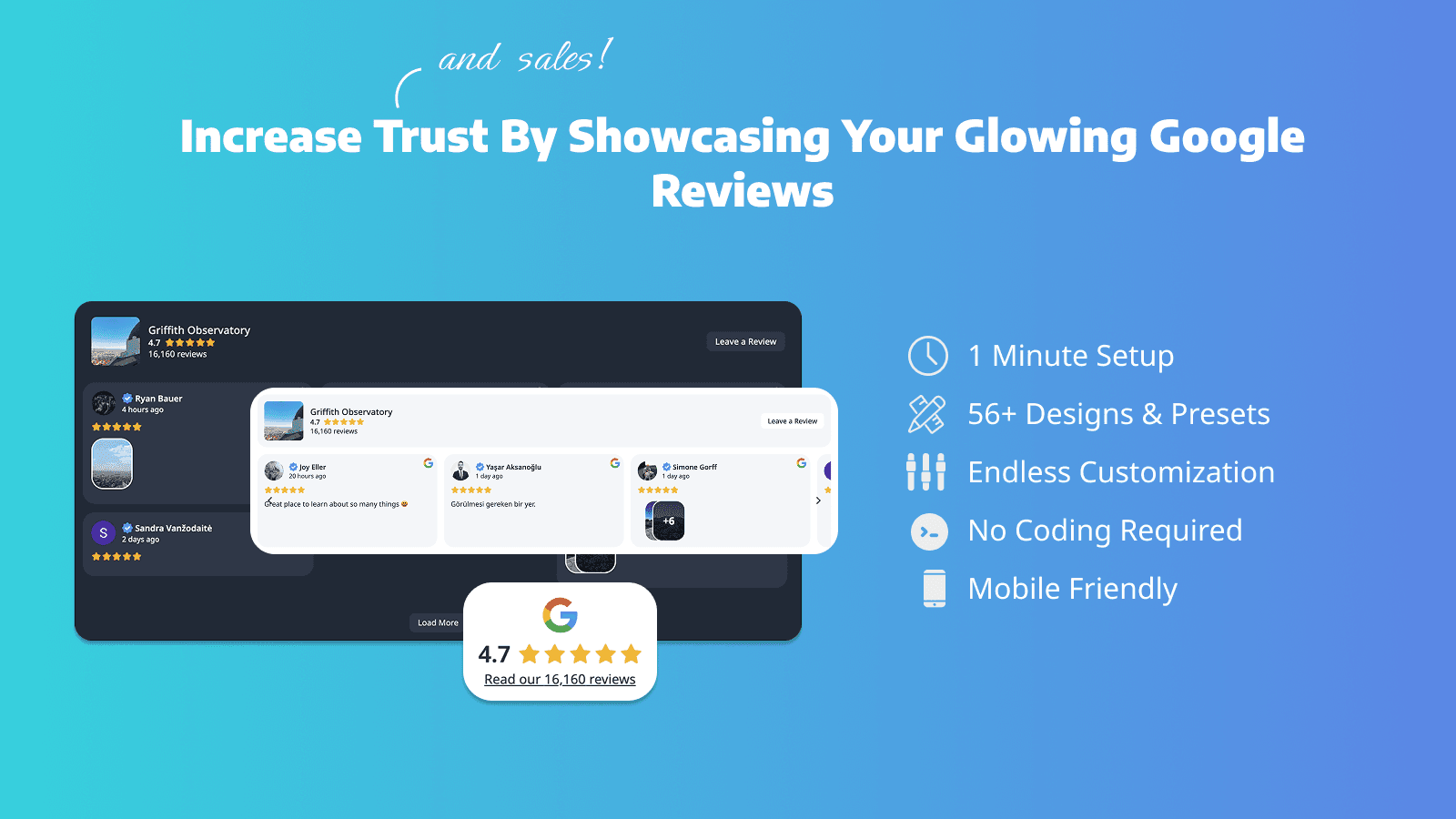 Increase Trust By Showcasing Your Glowing Google Reviews
