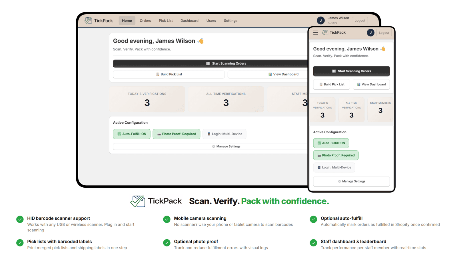 TickPack Order Verifier