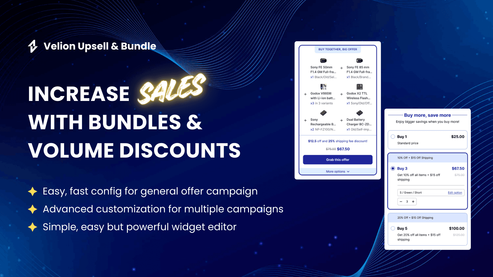Increase sales with bundles & volume discounts