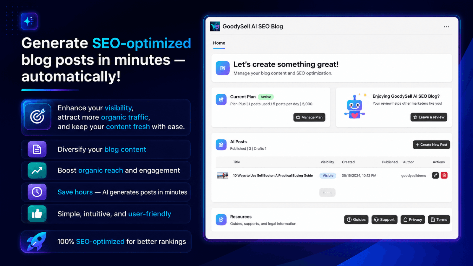 Generate AI articles for blog