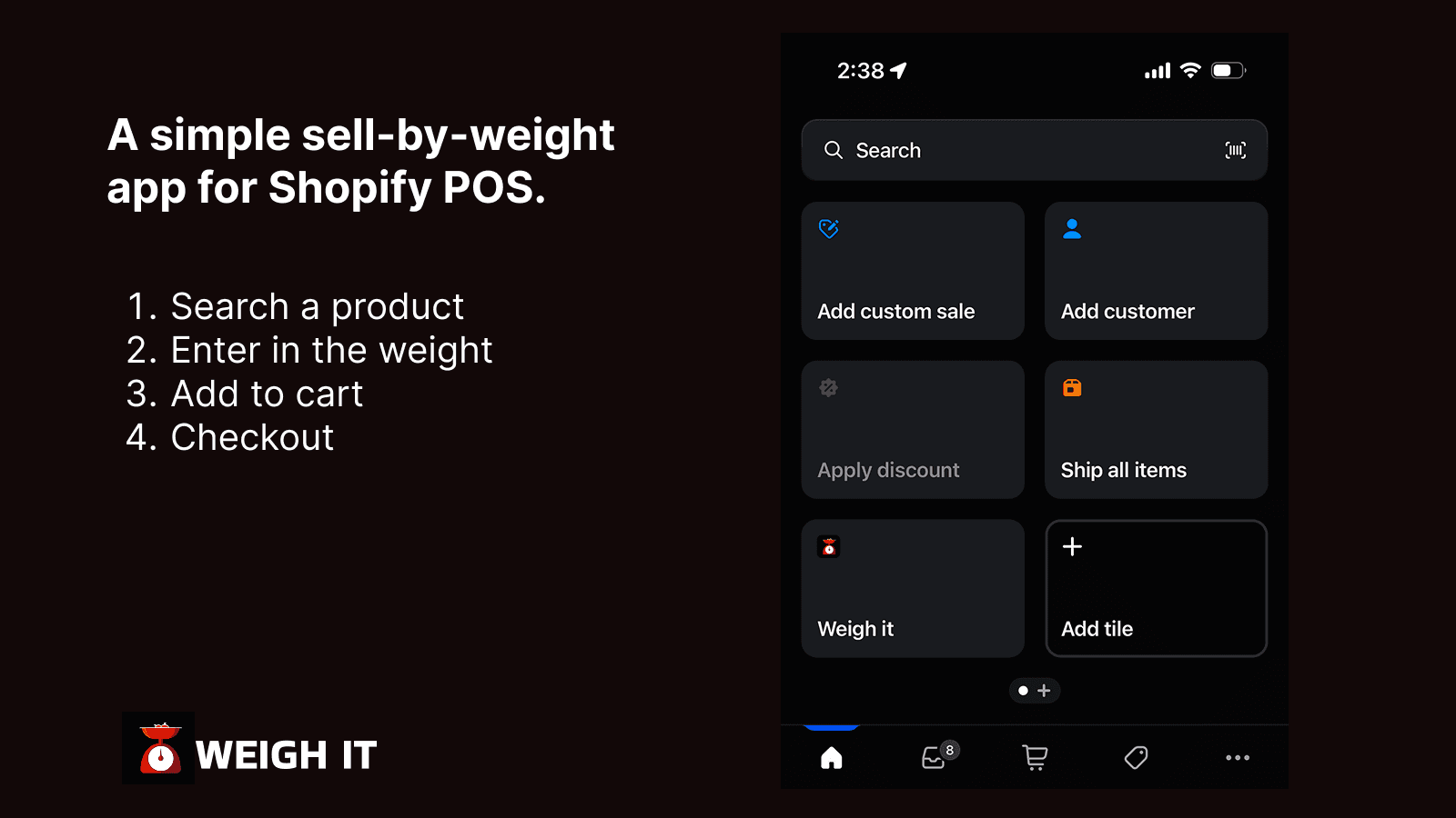 A simple sell-by-weight-app
