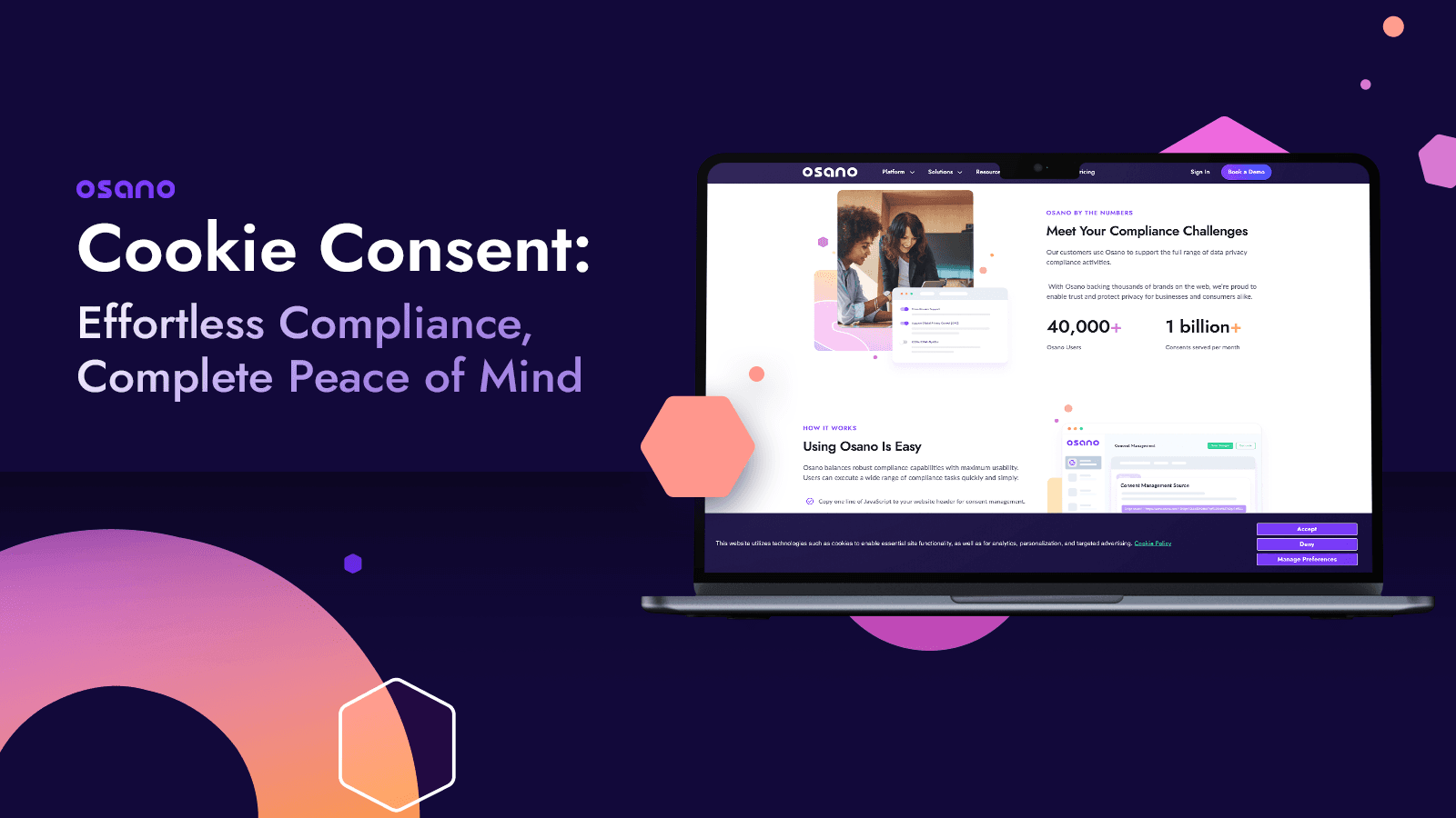 Osano platform features privacy management and consent