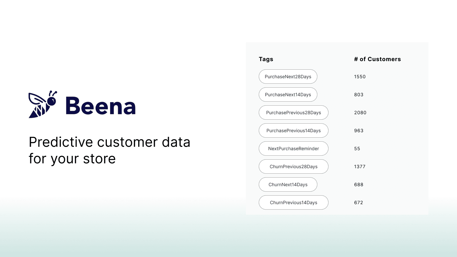 Predictive customer data for your store