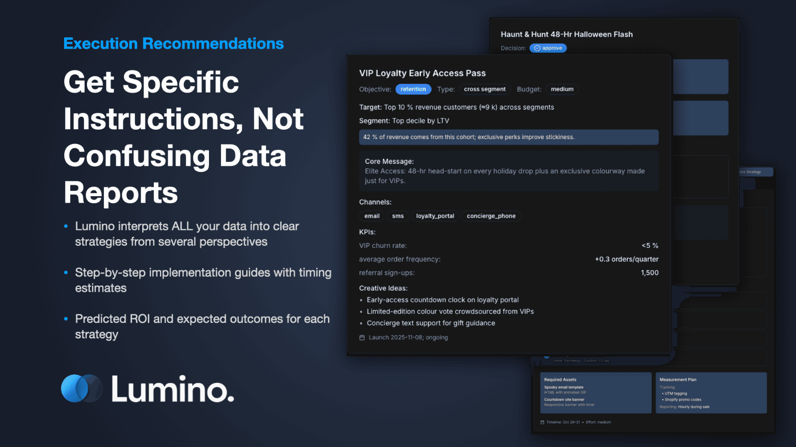 get specific instructions, not confusing data reports