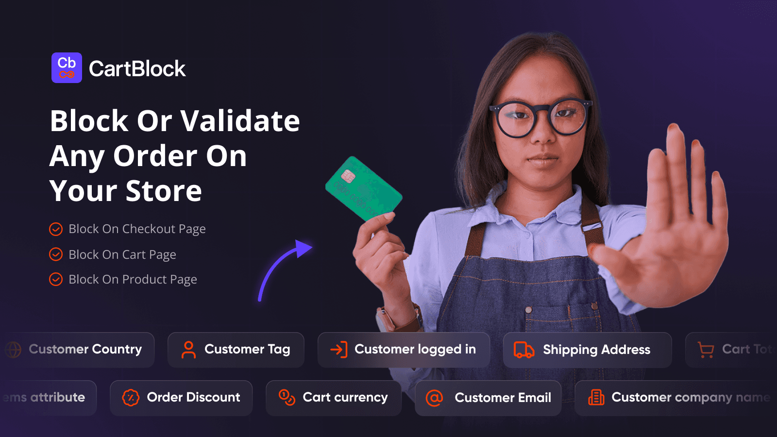 CartBlock Block & Validate any purchase cart and checkout