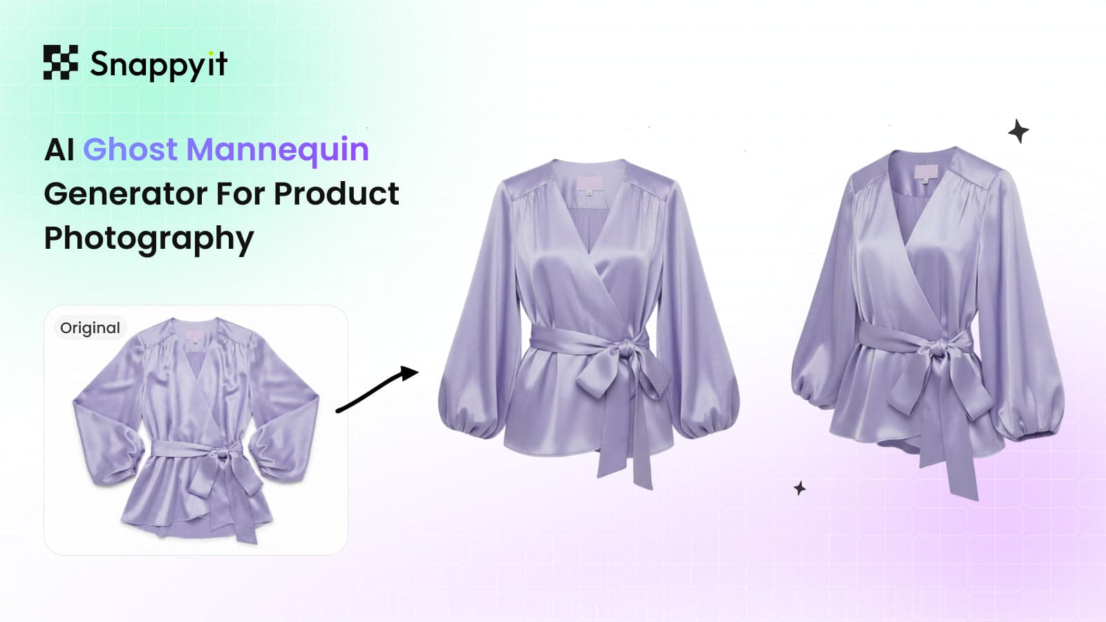 AI ghost mannequin generator turning flat photos into 3D visuals