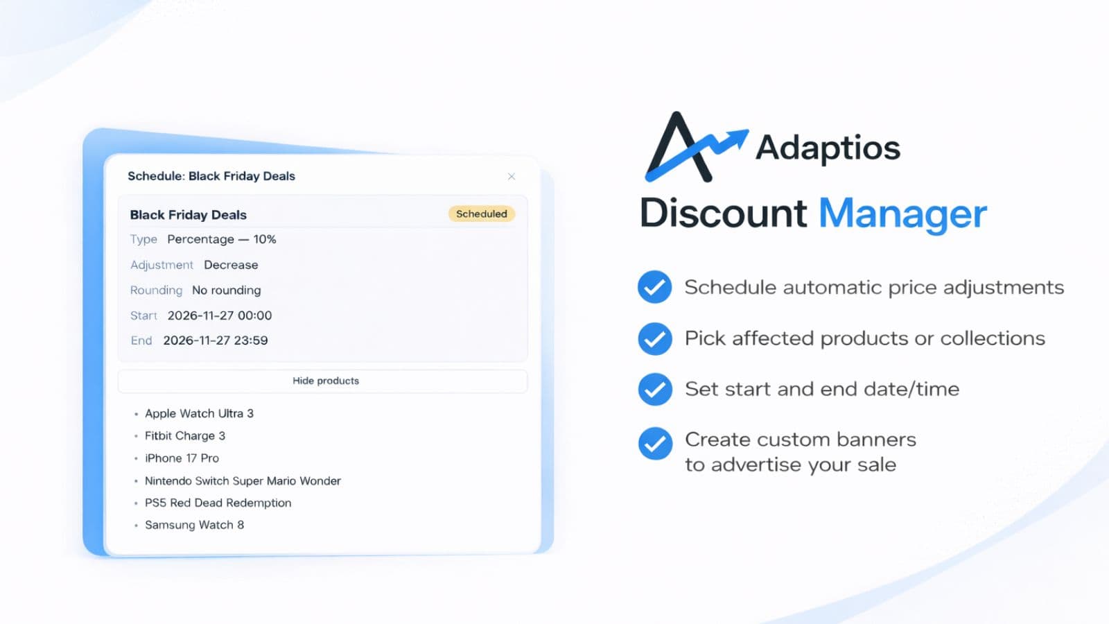 Adaptios Discount Manager