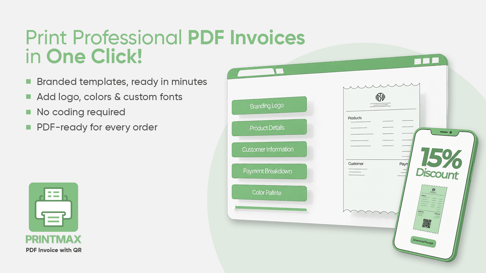 Professional Order invoices in Shopify in just a click!