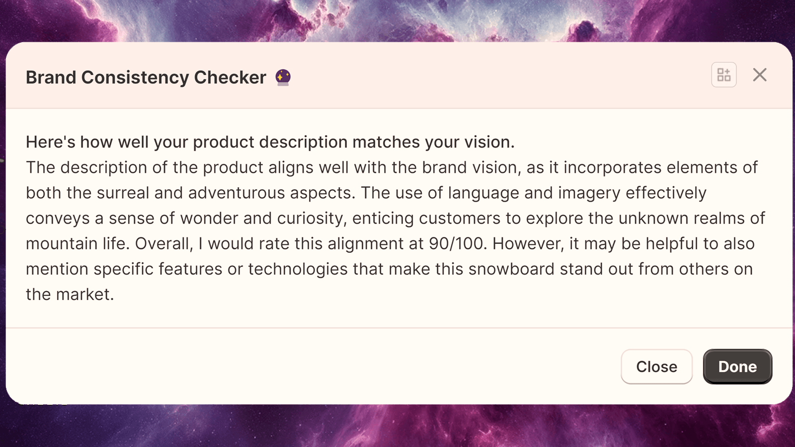 Showcasing how each product is analyzed