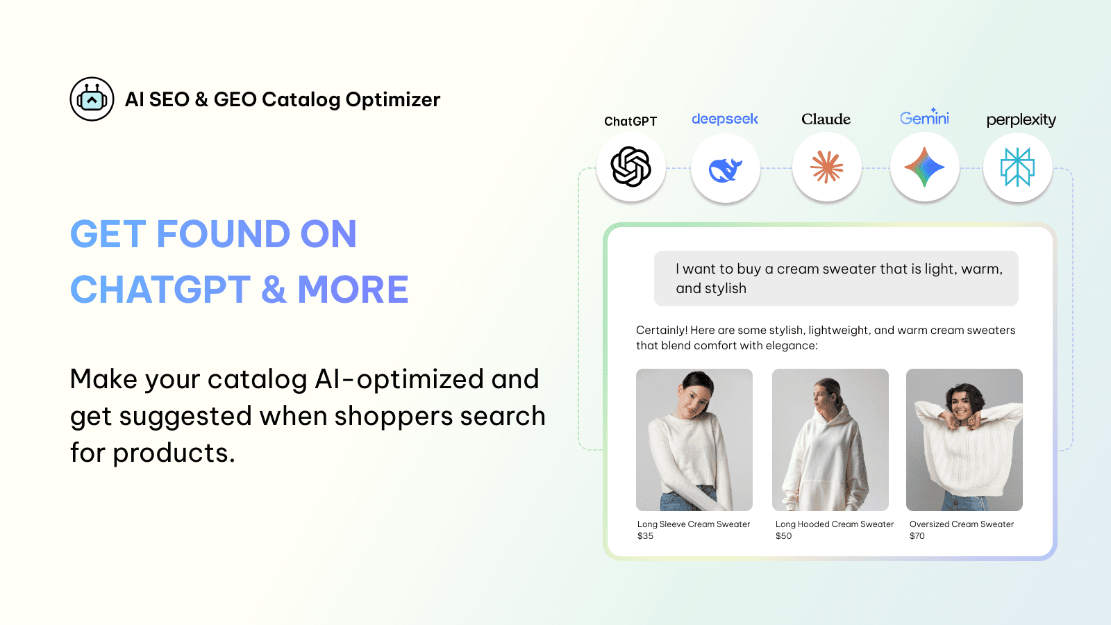 Optimize catalog for AI search engines