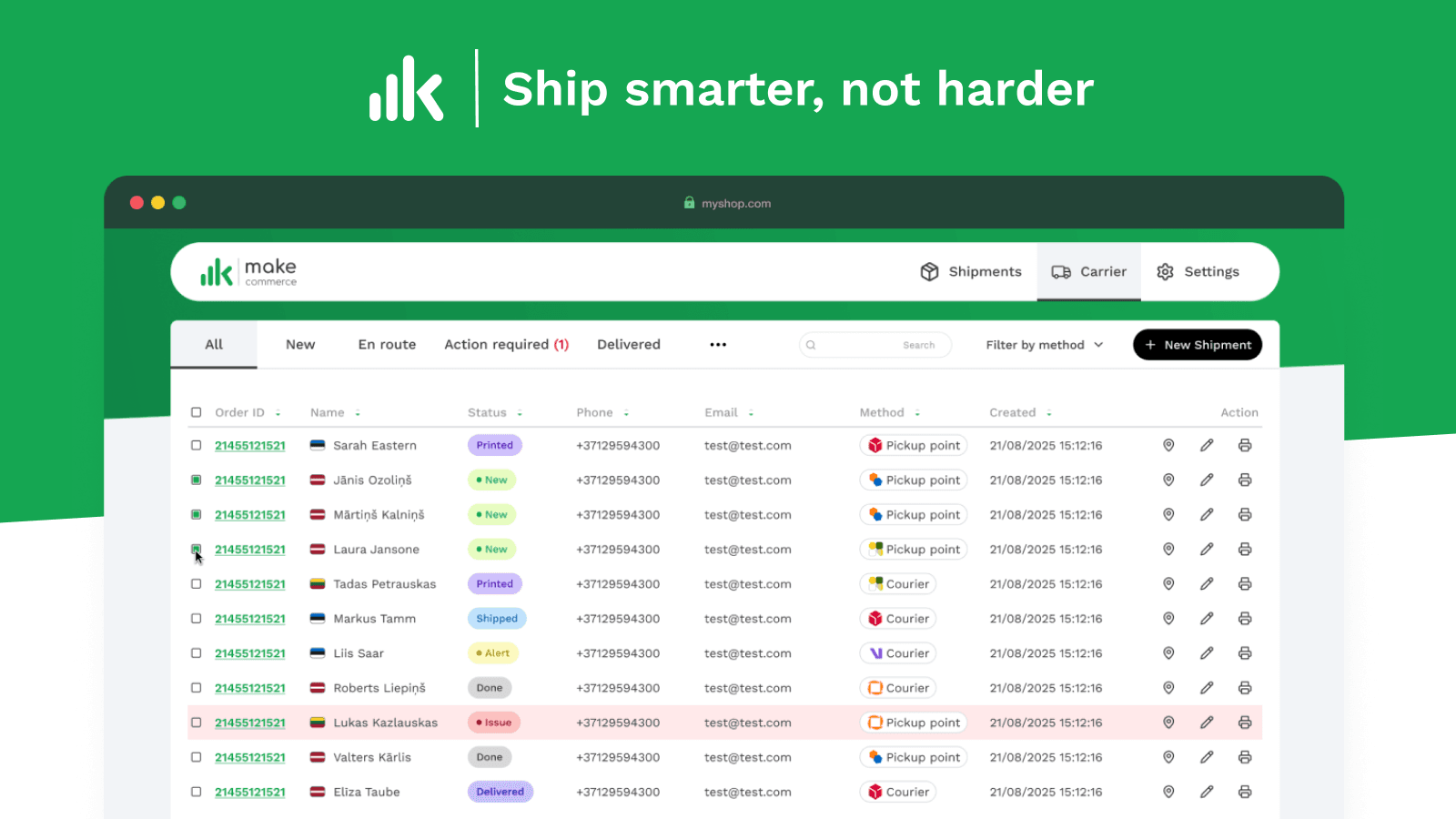 Ship smarter, not harder with shipment management dashboard