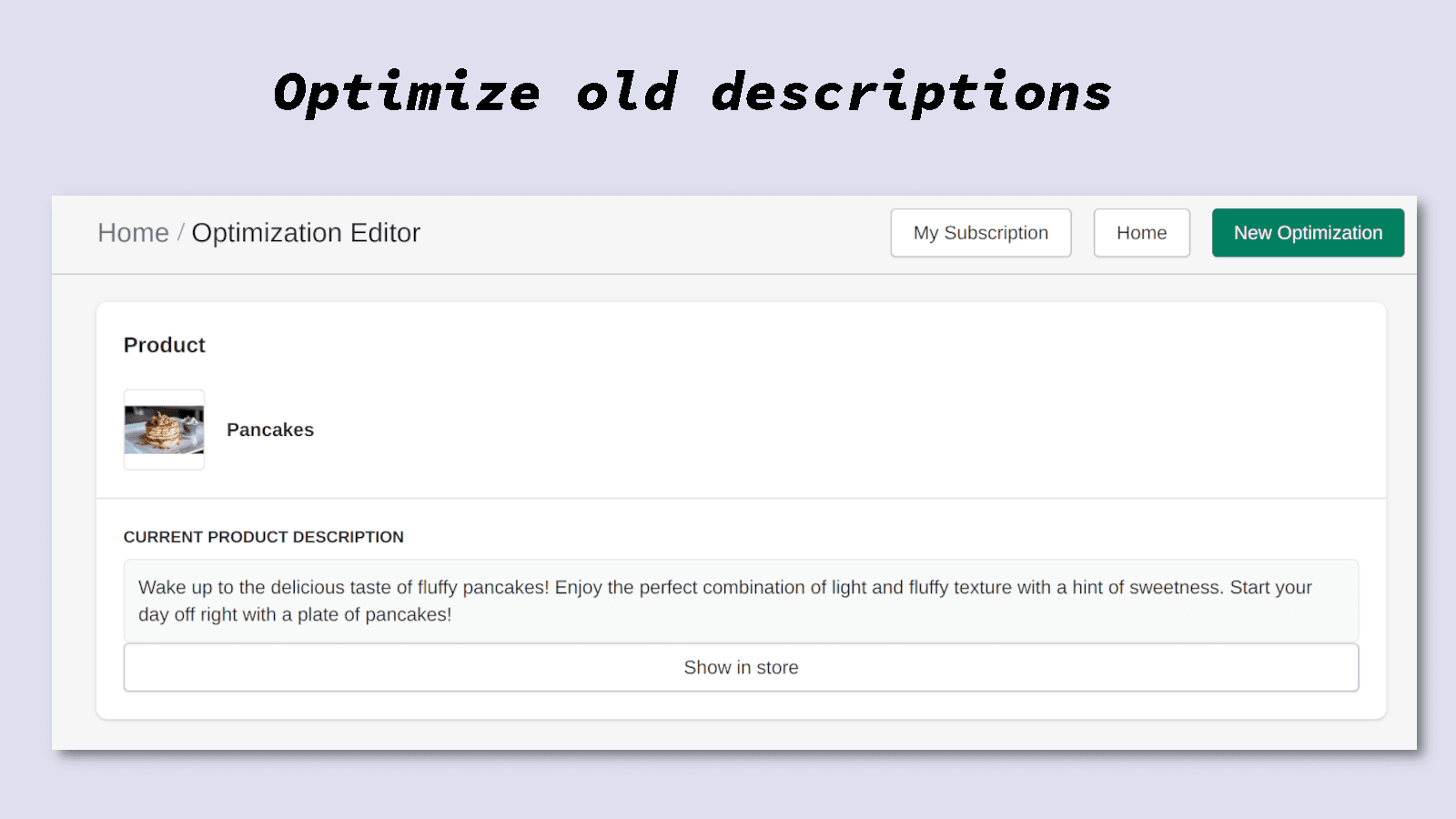 Improve your old descriptions and give them new life!