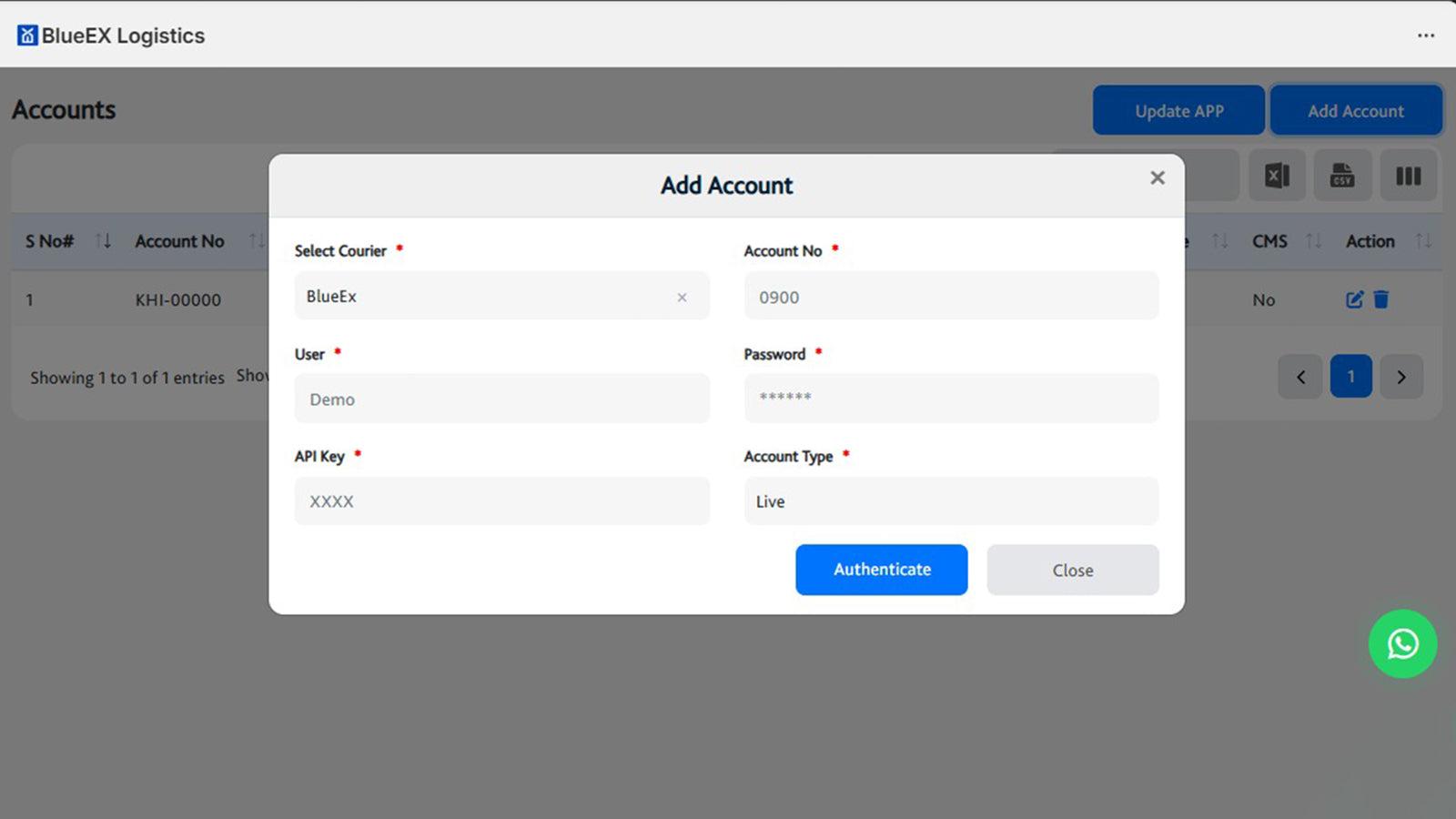 Add Multi accounts from APP, Process Order as per requirements