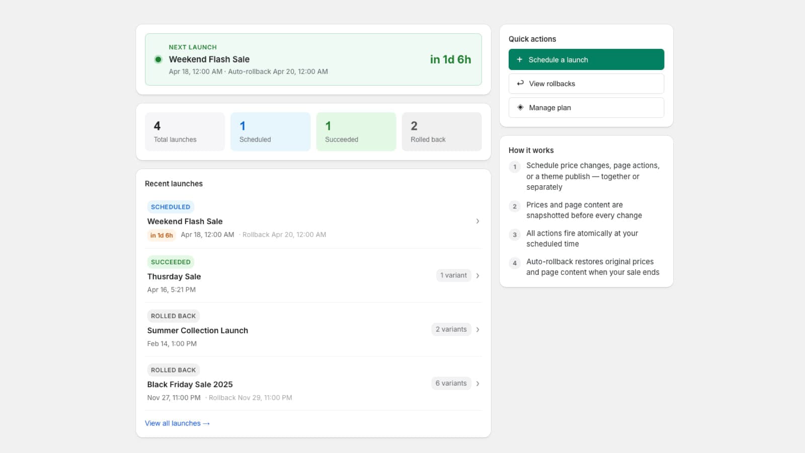 Launch Flow Home Page