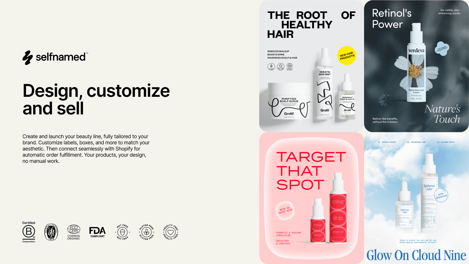 Dropship print on demand vegan and natural skincare products