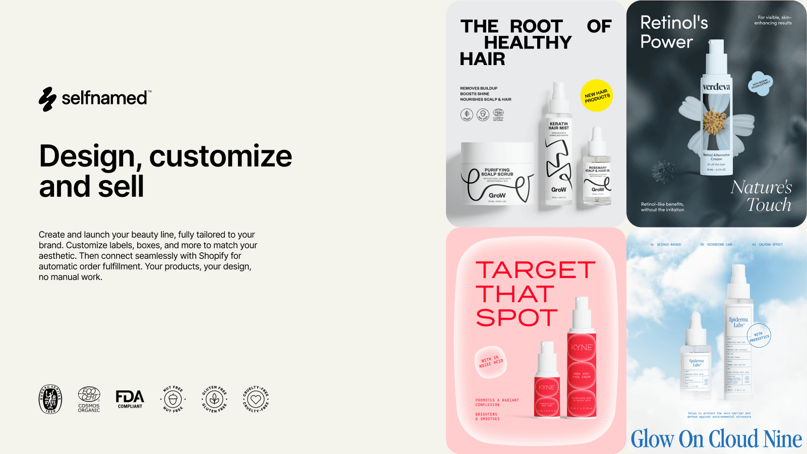 Dropship print on demand vegan and natural skincare products