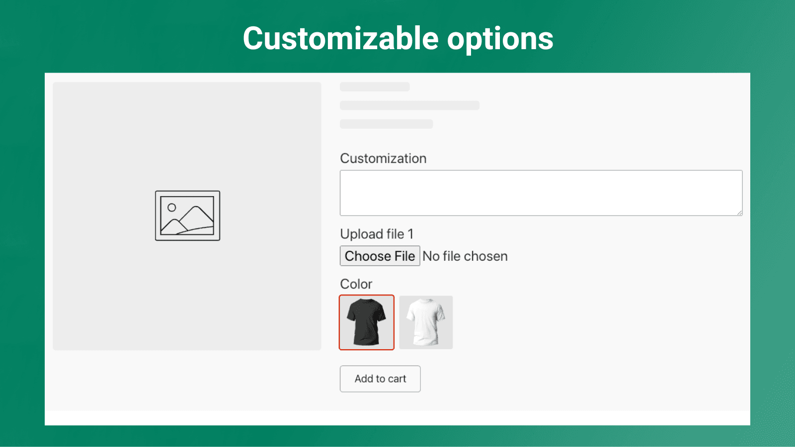 Customizable options