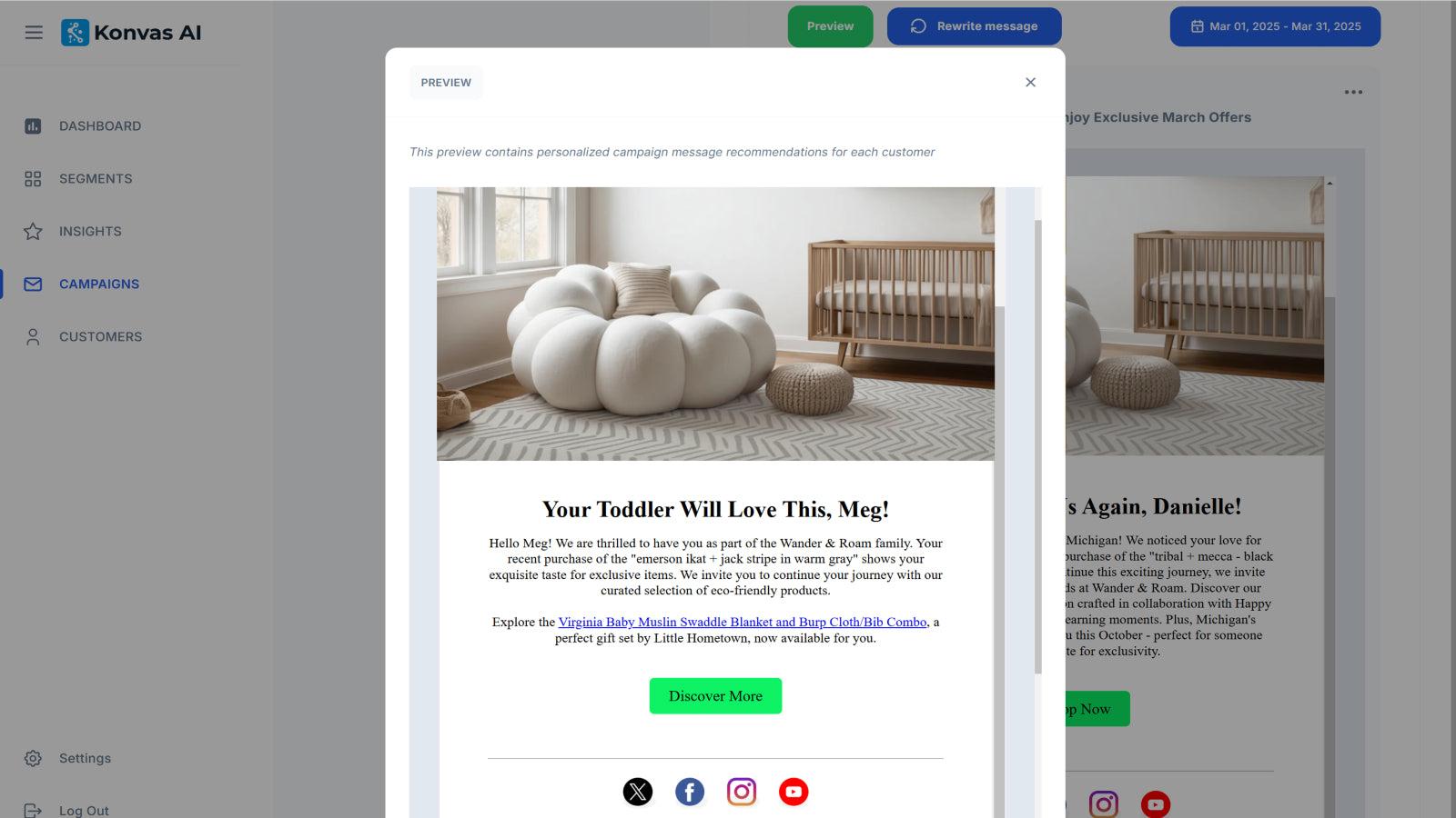 Campaign Personalization Preview