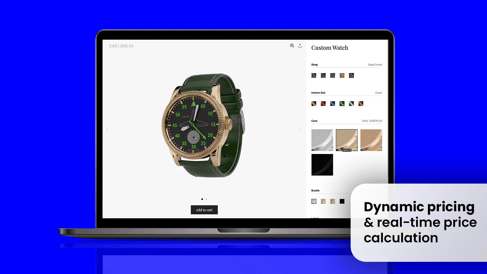 Dynamic pricing in product configurator