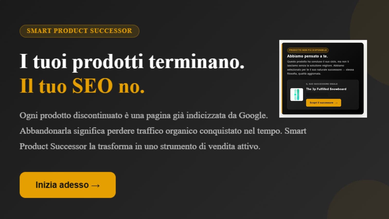 Smart Product Successor hero: Your products end. Your SEO no.