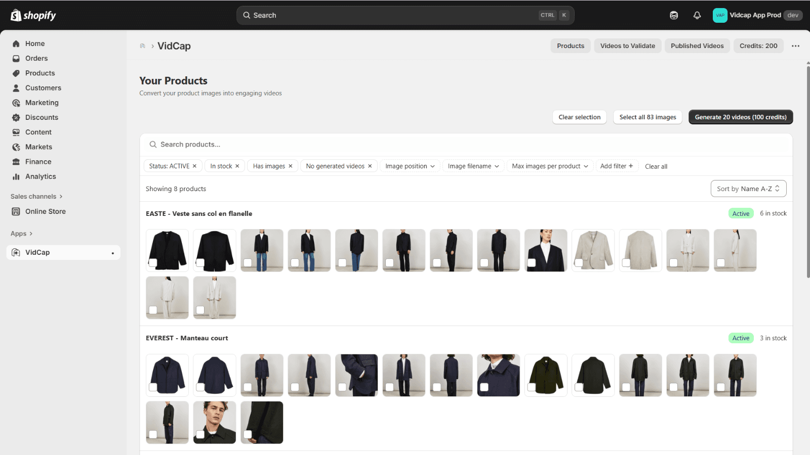 View all your product feed's images