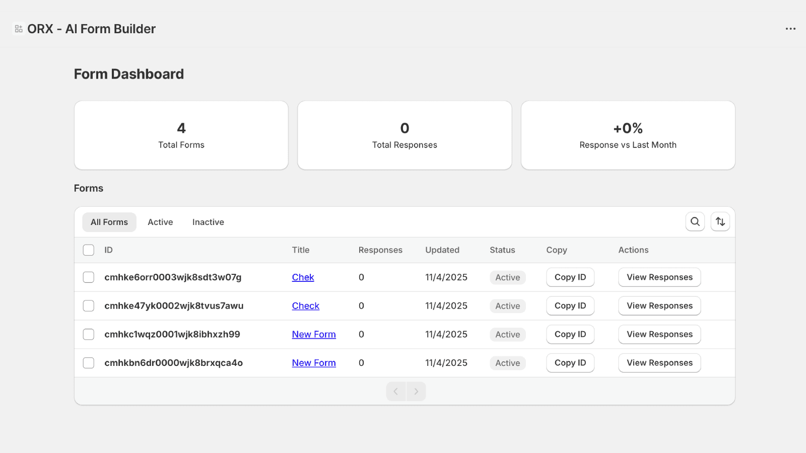 ORX - AI Form Builder