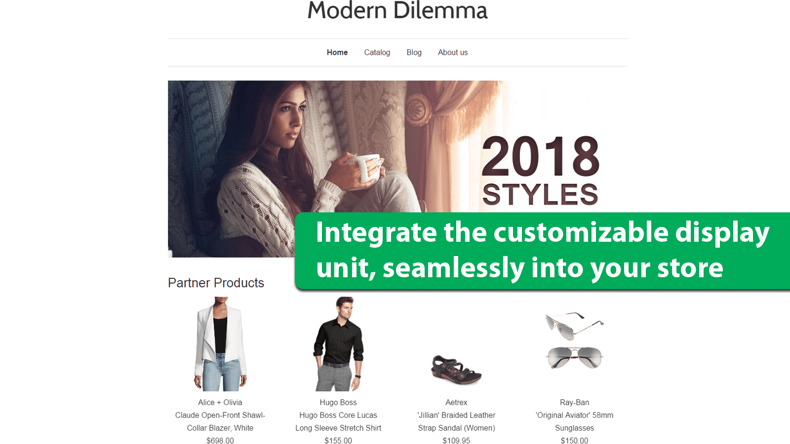Integrate customizable display unit, seamlessly into your store
