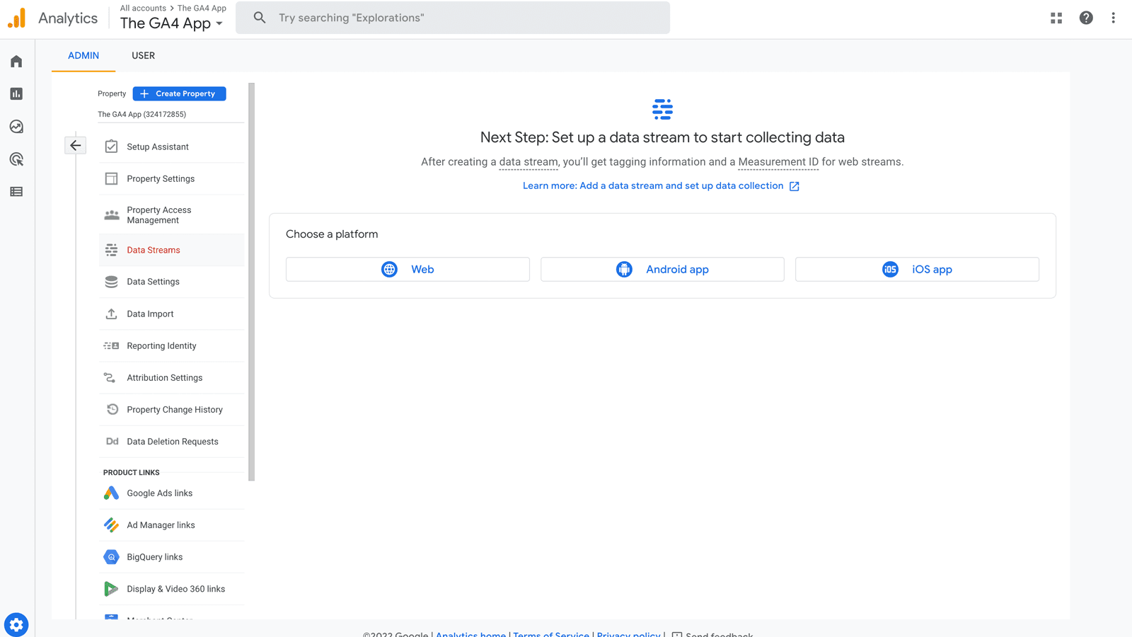 Setting up your GA4 Property