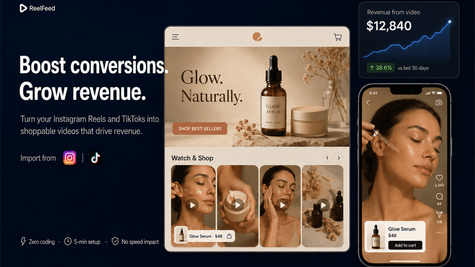Turn Instagram Reels and TikTok videos into shoppable videos on