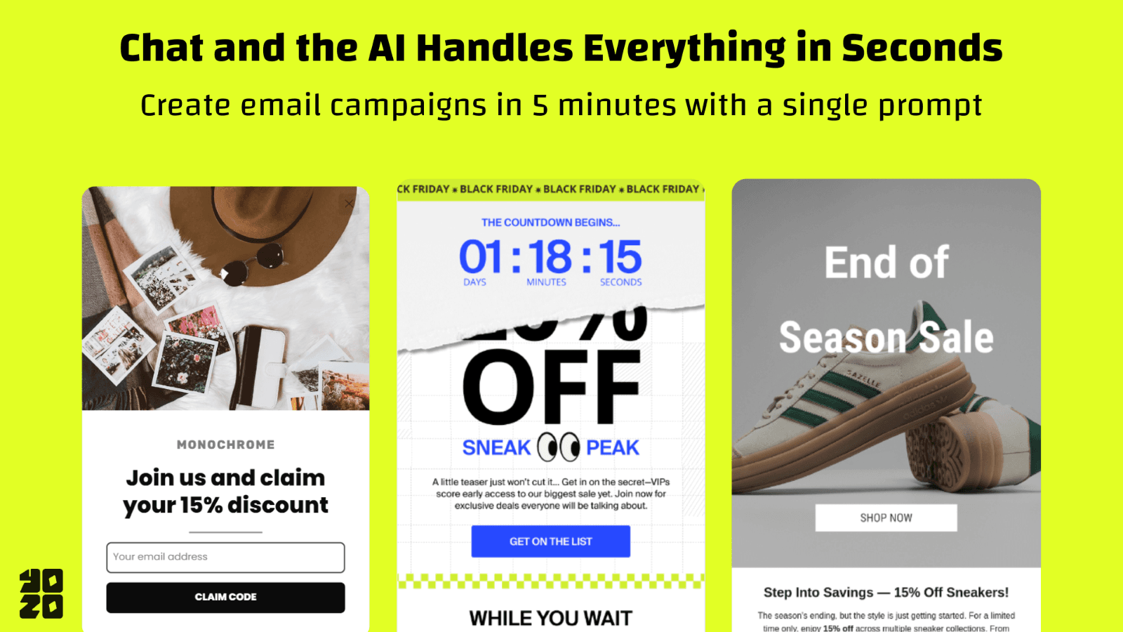 chat with the agent - create email campaigns in 5 mins