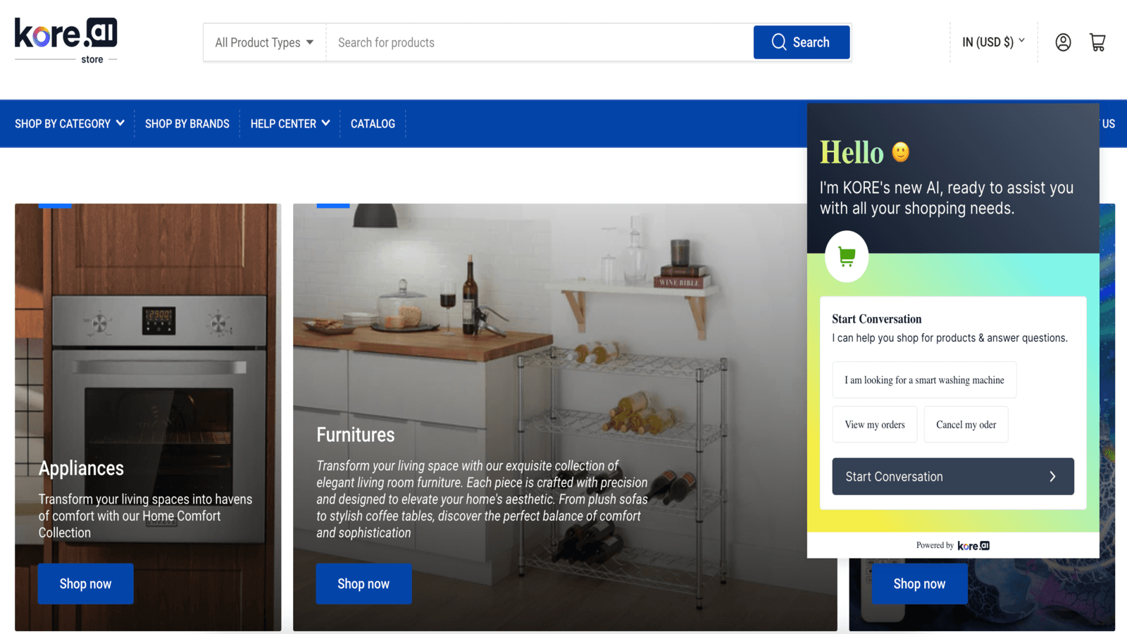 Kore.ai Retail Assist