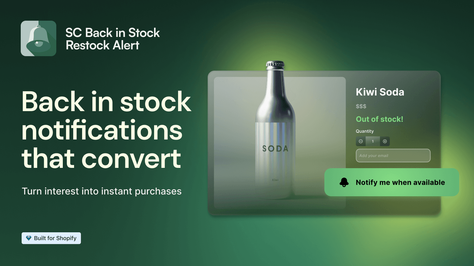 Shopify Back in Stock alerts that turn interest into sales
