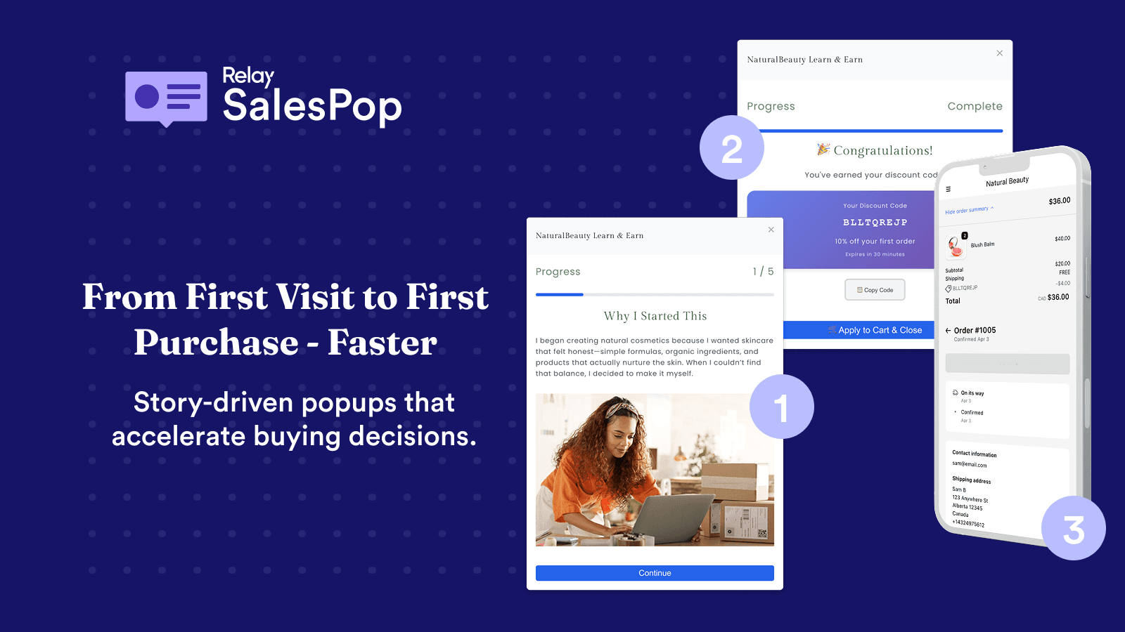 Story-driven popups to build trust & accelerate buying decisions