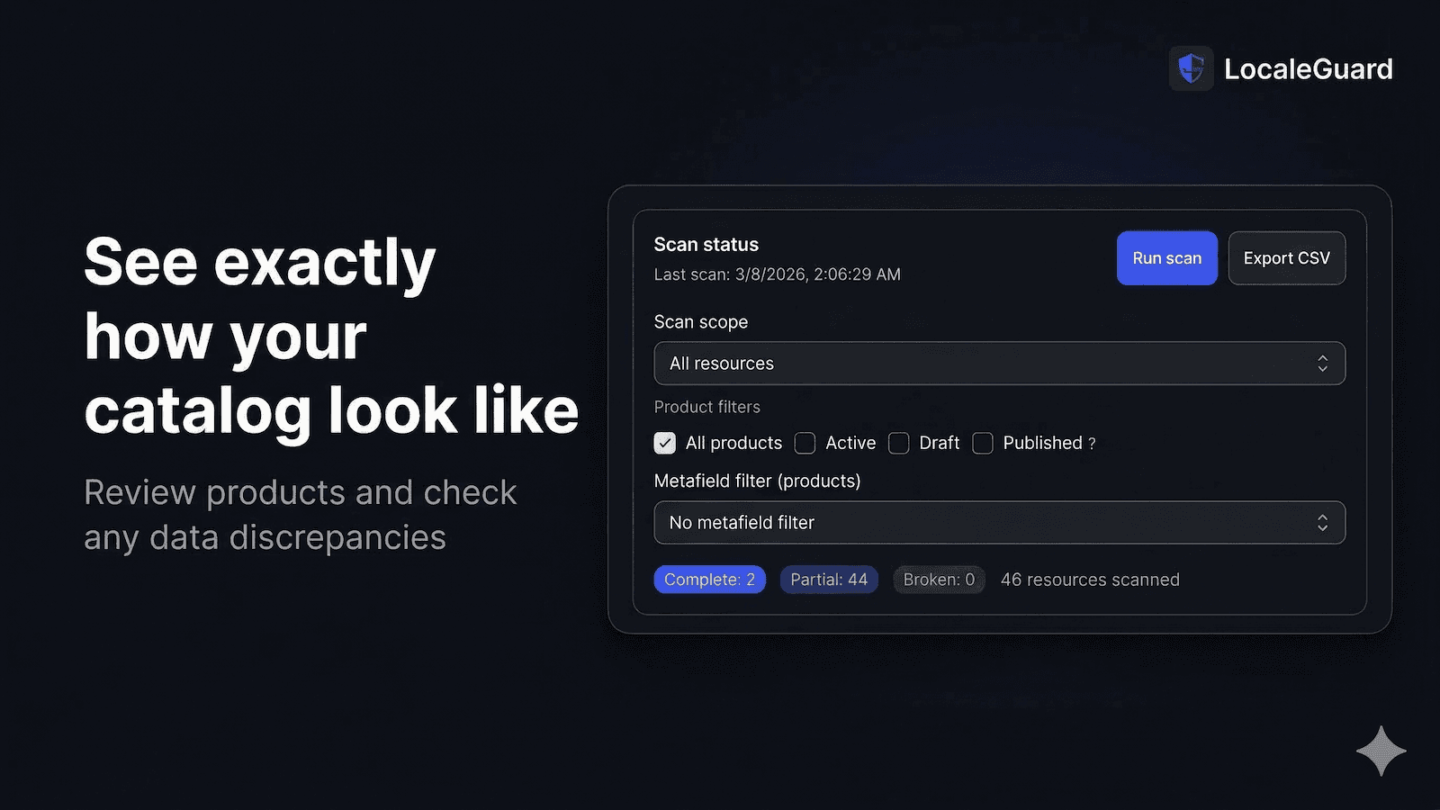 App Main nav