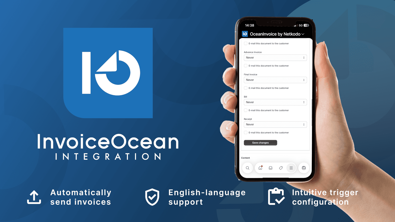 InvoiceOcean integration with support in English