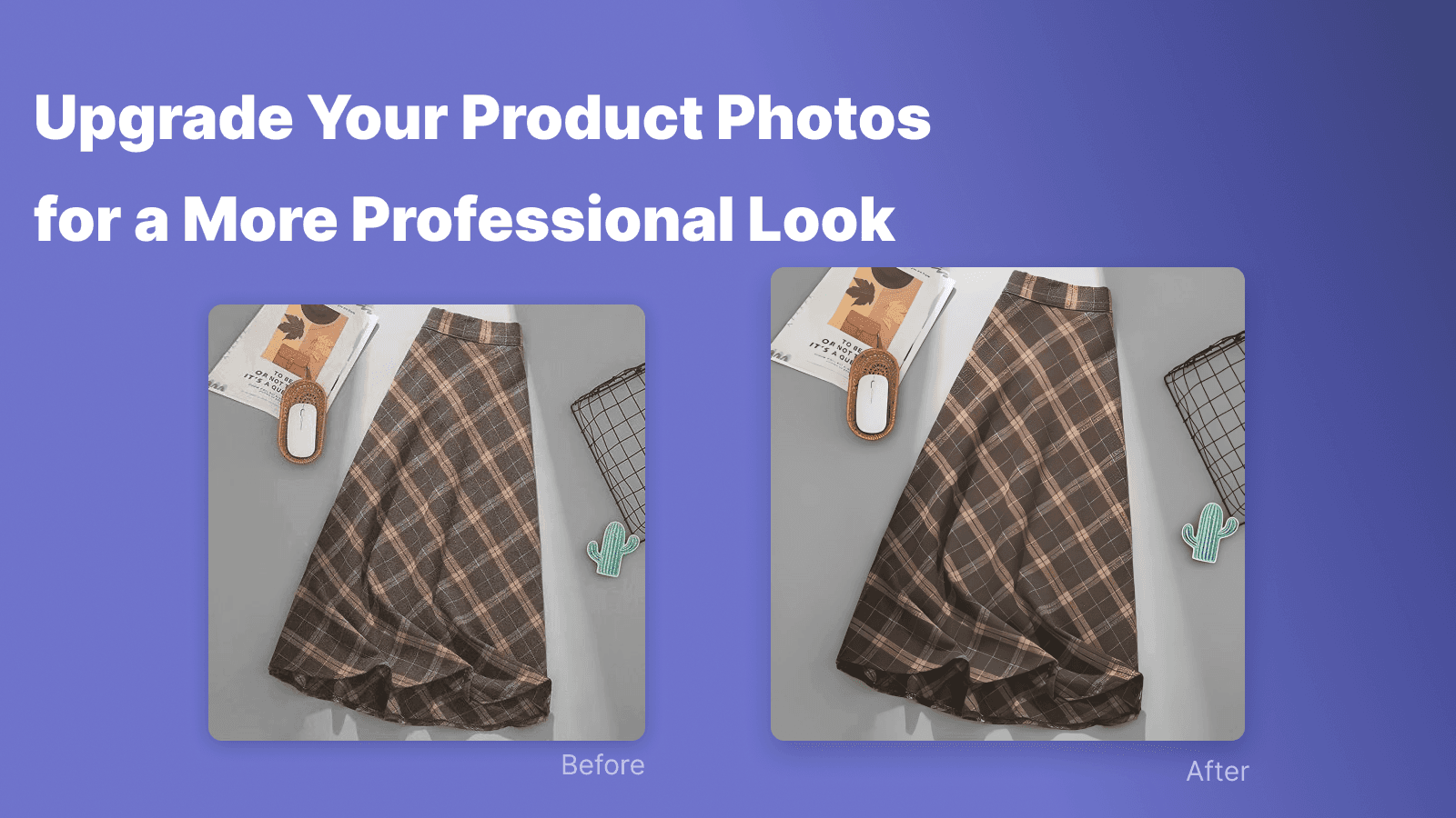 AI product image enhancement for Shopify with before and after