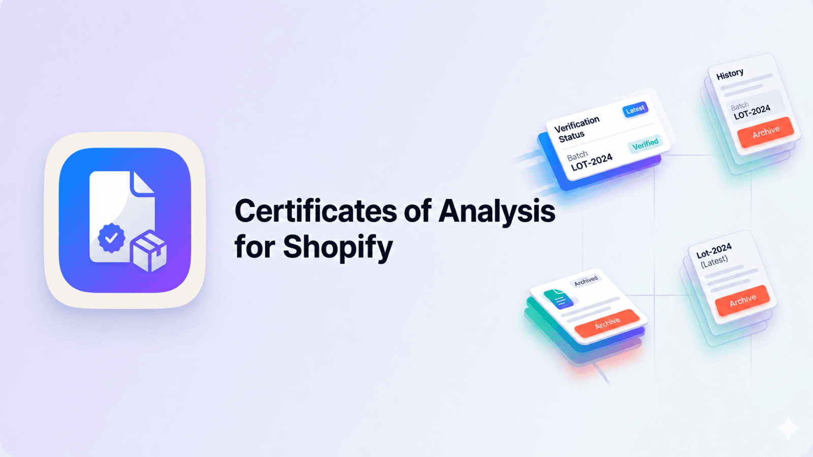 Certificate of Analysis for Shopify