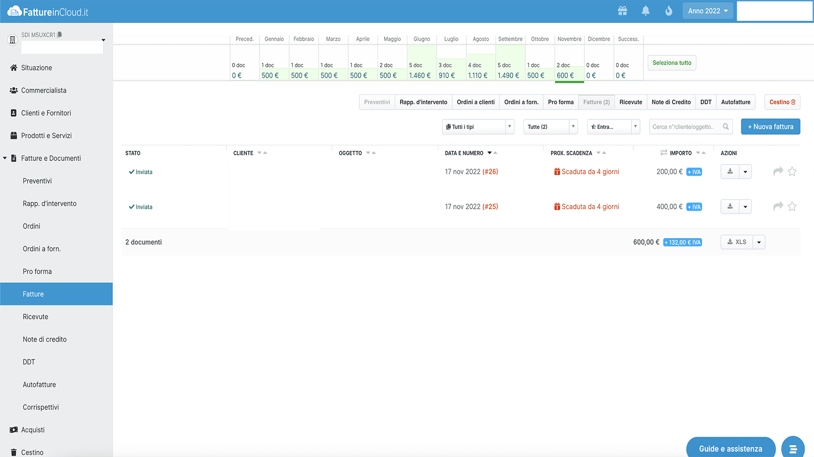 Fattureincloud Dashboard