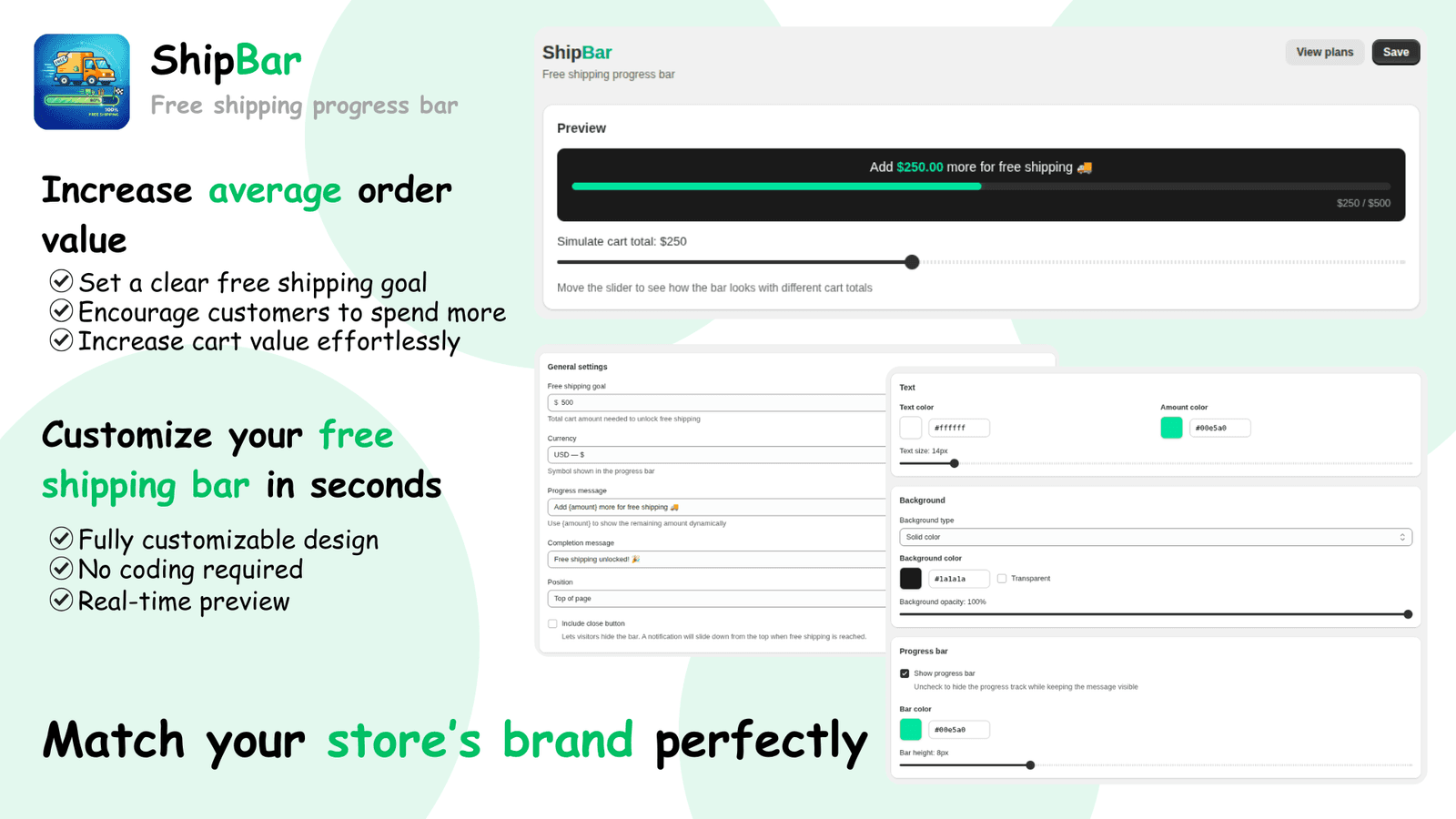 Boost average order value with free shipping bar