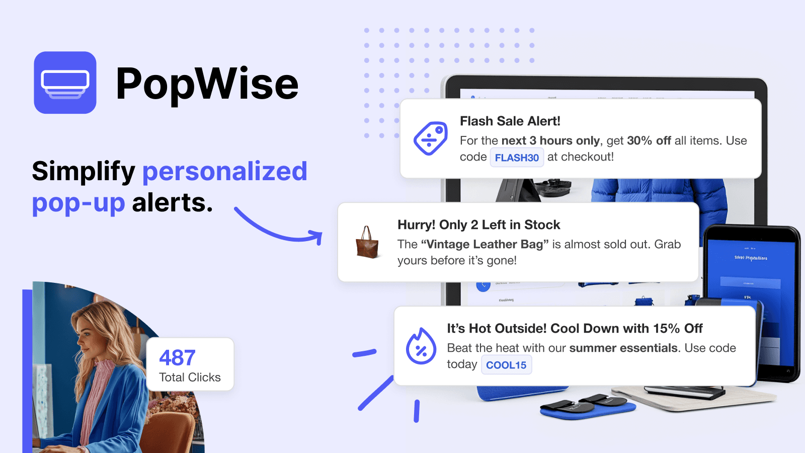 PopWise - Simplify personalized pop-up alerts.