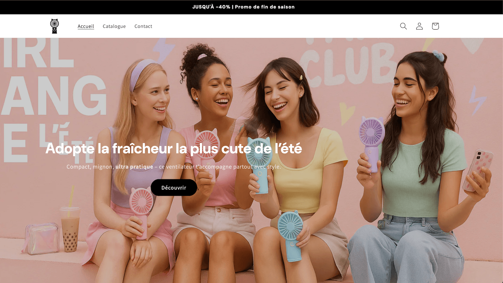 Exemple de boutique Shopify professionnelle livrée